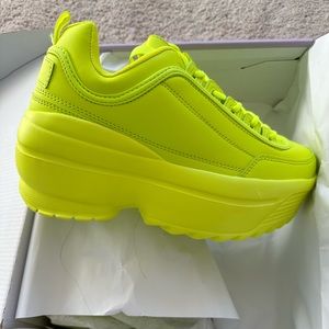 Dollskill Berness platform sneakers Neon Yellow